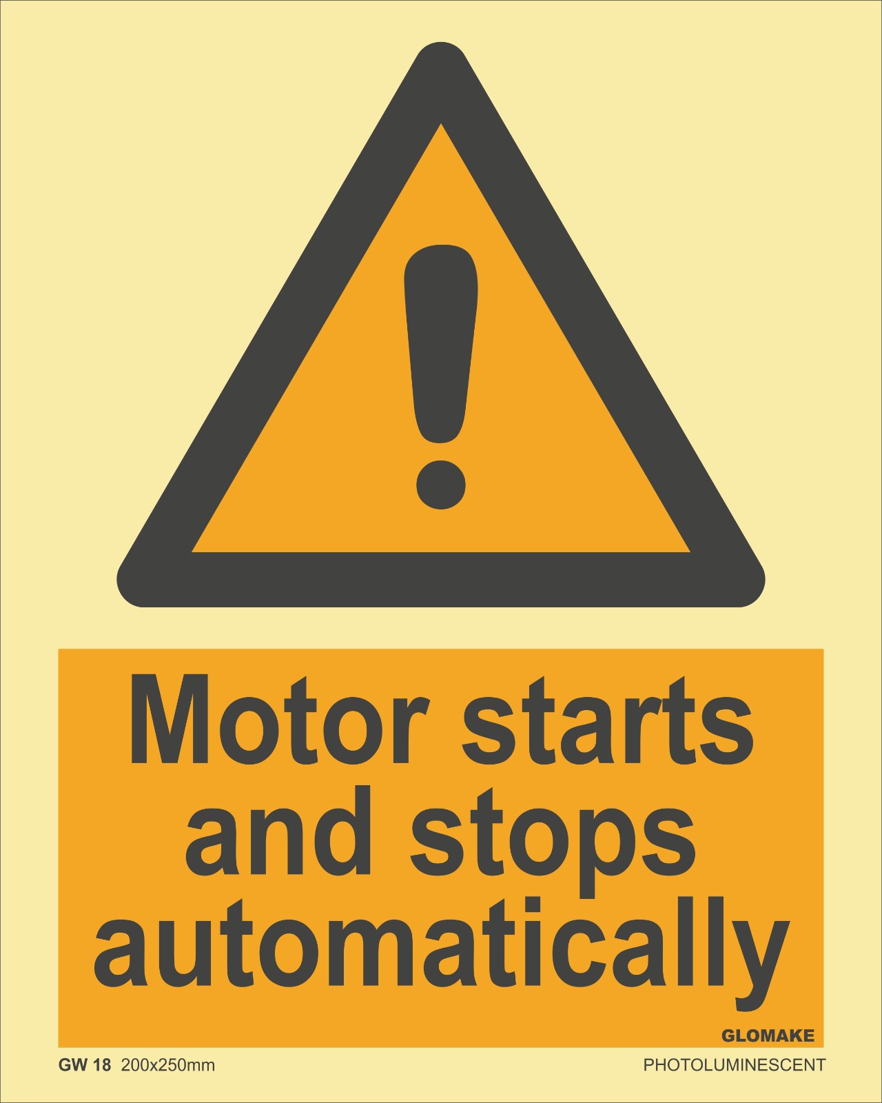 MOTOR STARTS AND STOPS AUTOMATICALLY
(GW 18)